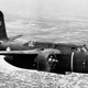 USAAF P-70 night fighter, painted black with radar set in the nose.